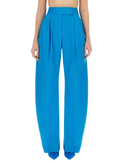 Attico Gary Virgin Wool Long Pants In Blue