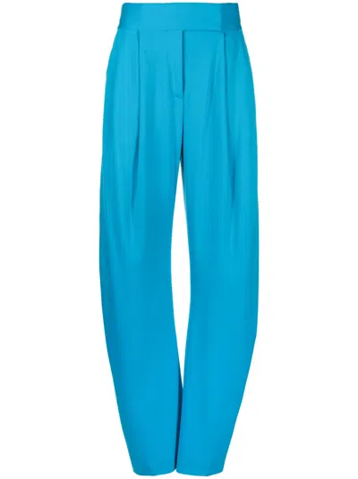 Attico Gary Pleated Pants In Blue