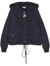 Attico Gathered Front Hoodie In Black