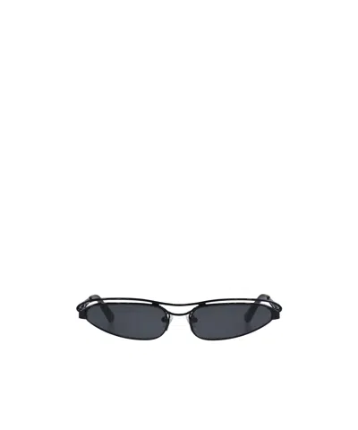 Attico Geometrically Framed Sunglasses In Black