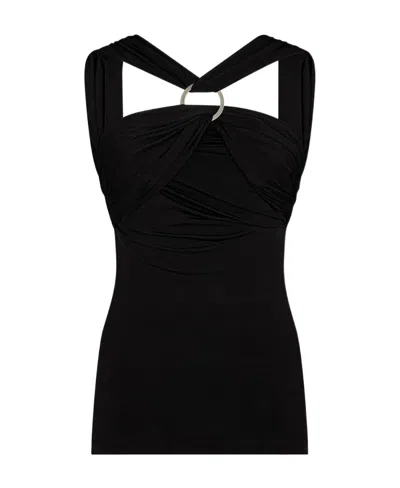 Attico Ginnie Pendant Vest In Black