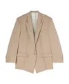 Attico Glen Oversized Single-breasted Blazer In Nude