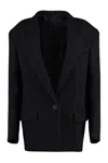 Attico Black Wool Short Jacket For Women In Black