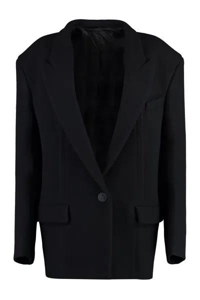 ATTICO GLEN SHORT WOOL COAT