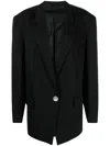 Attico Elegant Wool Jacket With Buttons For Women In Black