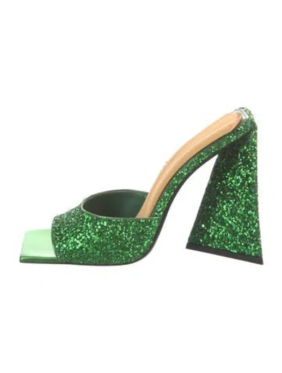 Pre-owned Attico Glitter Glitter Accents Slingback Pumps
