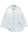 Attico Glossy Coated Denim Bomber By The
