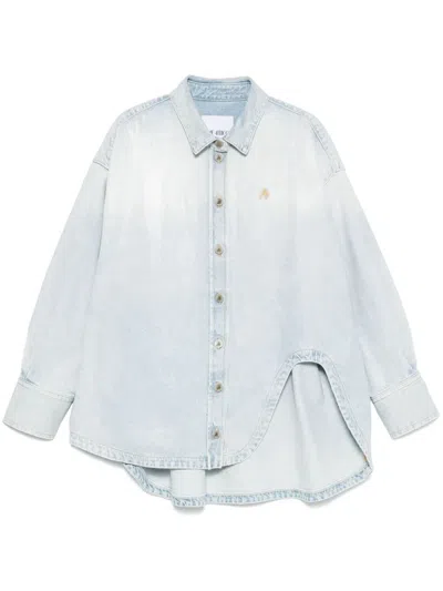 Attico Glossy Coated Denim Bomber By The