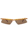Attico Aria Cat Eye Sunglasses With Tortoiseshell Frame In Golden