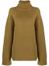 Attico Grace Oversize Wool Sweater In Green