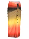 Attico Gradient-effect Midi Skirt
