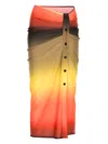 Attico Gradient-effect Midi Skirt