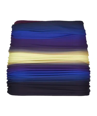 Attico Gradient-effect Swim Skirt In Blue