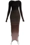 Attico Gradient Knit Dress In Seven In Brown