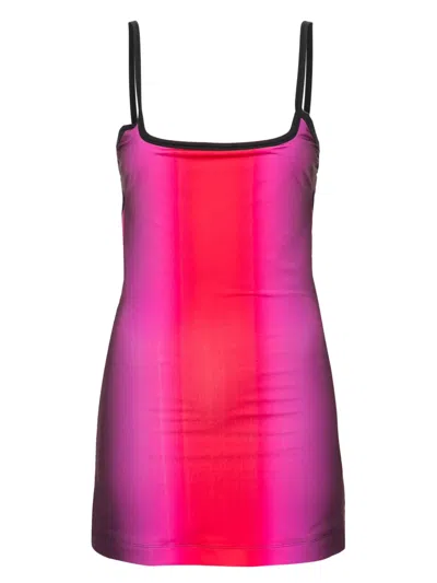 Attico Gradient Mini Dress Cover-up In Pink