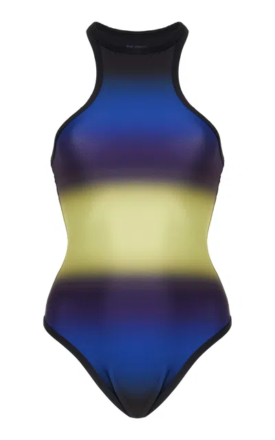 Attico One Piece In Blue  Black  & Light Yellow