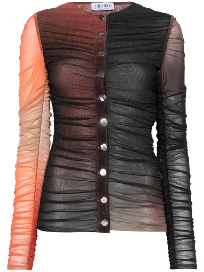 Attico Gradient Shirt In Red/orange
