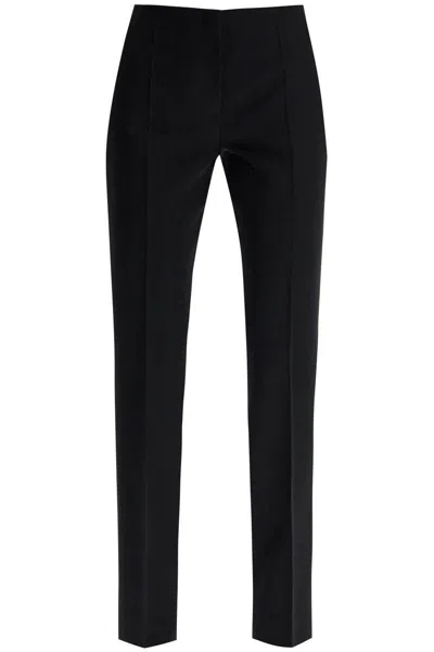 Attico Wool Gabardine Straight Pants In Black