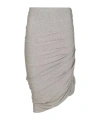 Attico Gray Asymmetric Midi Skirt