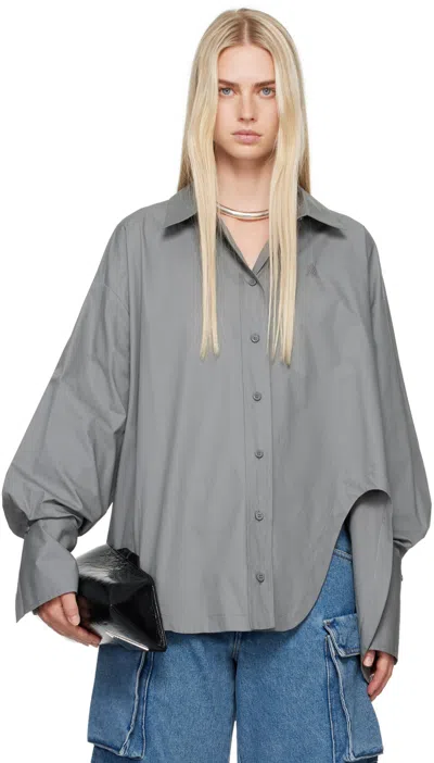 Attico Gray Diana Shirt In Grey