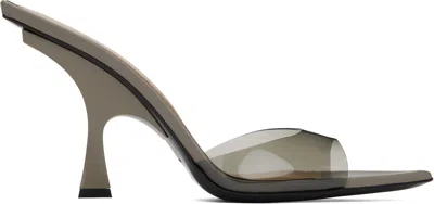 Attico Gray Esther Mules In 084 Grey