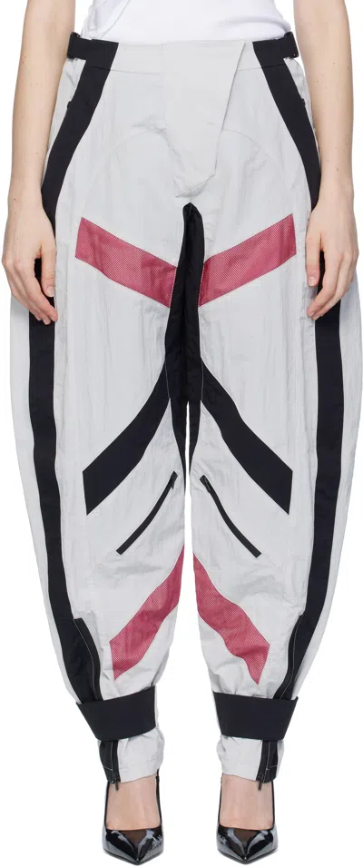 Attico Gray Long Trousers