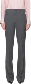 Attico Gray Long Trousers In Gray