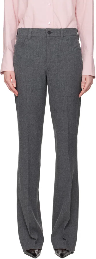 Attico Gray Long Trousers