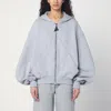 Attico Full-zip Hoodie In Grey