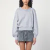Attico Grey Cotton Logo Sweatshirt In Grey