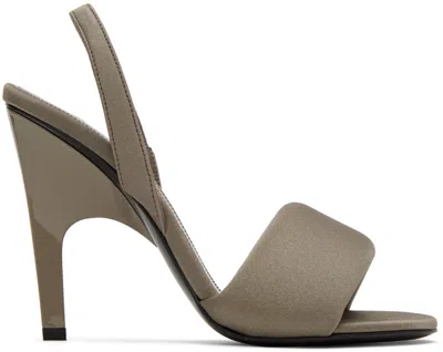 Attico Gray Rem Heeled Sandals In 084 Grey