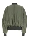 Attico Green Bomber Jacket With Zip Pocket On The Sleeve In Tech Fabric Woman In Green