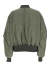 Attico Green Bomber Jacket With Zip Pocket On The Sleeve In Tech Fabric Woman In Green