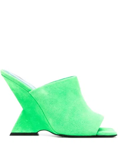 Attico Green Cheope Suede Heels
