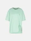 Attico Green Cotton T-shirt In Green
