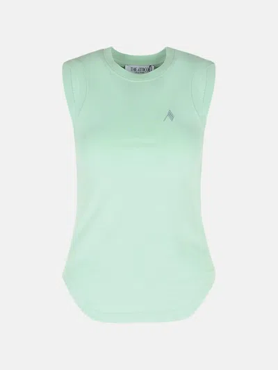 Attico Green Cotton Tank Top