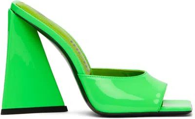 ATTICO GREEN DEVON HEELED SANDALS