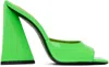 Attico Devon Patent Leather Sandals In 163 Fluo Green