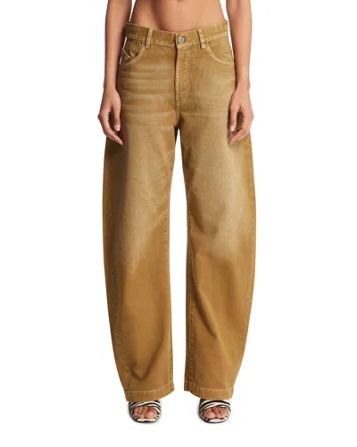 Attico Green Faded Fern Jeans In Brown