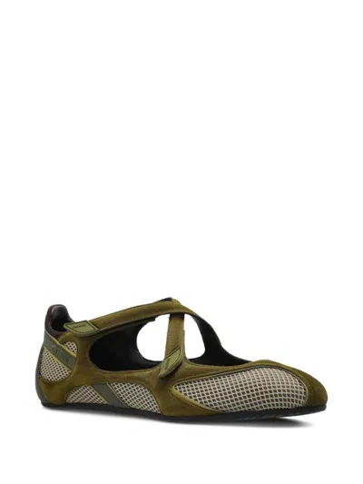 ATTICO GREEN NOMAD BALLET FLATS