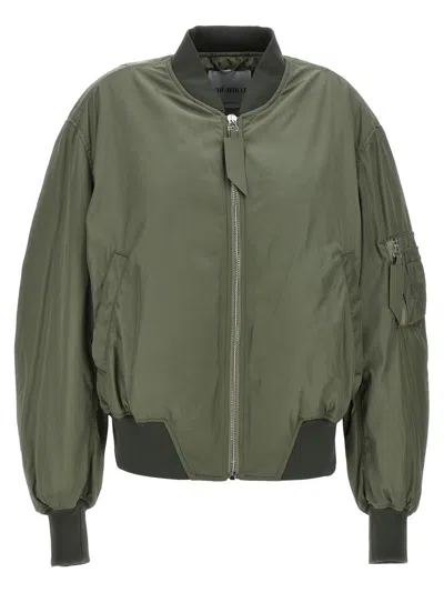 ATTICO GREEN NYLON BOMBER JACKET