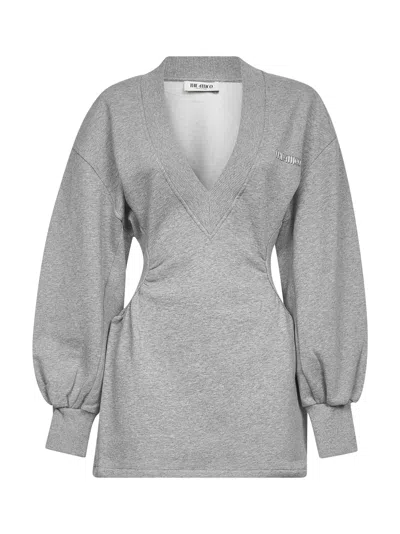 Attico Grey American Fleece Mini Dress