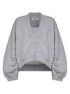 Attico Fleece Sweatshirt Sweatshirts Grey In Gray