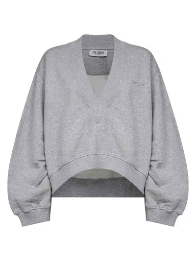 Attico Grey American Fleece Sweatshirt In Gray