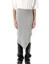 Attico Grey Asymmetric Mini Skirt