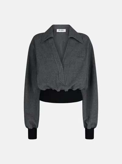Attico Grey Blouse In Gray