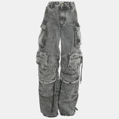 Pre-owned Attico Grey Cotton Cargo Jeans M Waist 29" In Gray