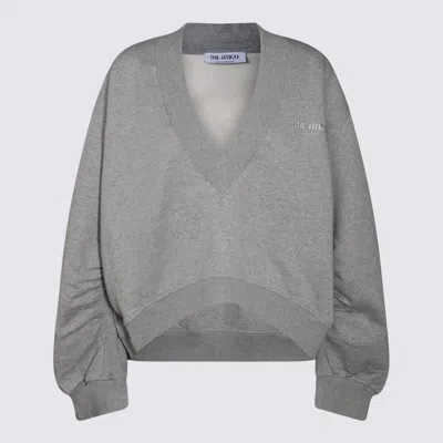 Attico Fleece Sweatshirt In Gray