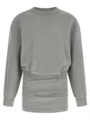 Attico Cotton Jersey Mini Dress In Gray