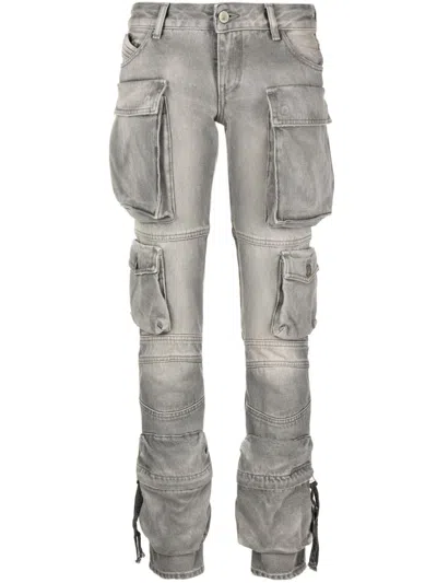 Attico Grey Jean Pants For Women